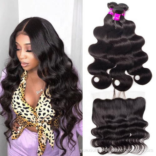 Wholesale Price Human Hair Mink Body Wave Top Closure Human Hair Silk Base Closure 13x6
